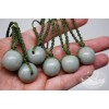 Mayan Mountain LARGE HANDMADE ROUND BEAD GUATEMALA JADEITE JADE NECKLACE