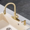 GAGALIFE Kitchen Sink Soap Dispenser Gold, Built in Soap Dispenser