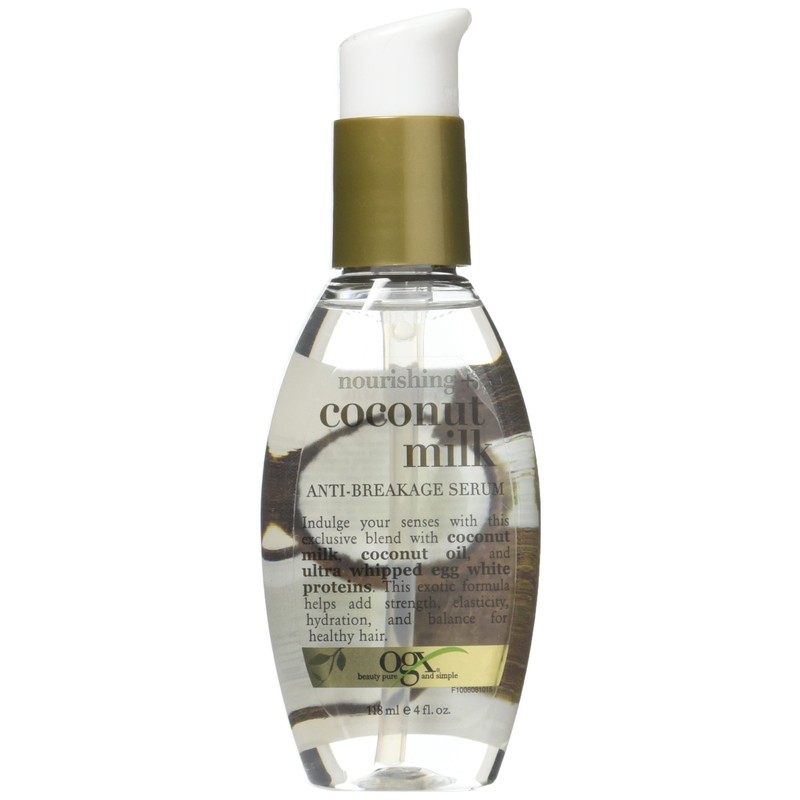 Ogx Coconut Milk Serum Anti-Breakage 4 Ounce (118ml) (3 Pack)