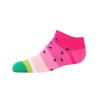 MeMoi Watermelon No Show Cotton Blend Socks 3-Pack Assorted 4-6