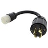 L15-30P 3-Phase 30A 250V 4-Prong Plug to 6-15/20R 250V 15/20A
