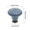 Eledabra 6 Pcs Blue Ceramic Kitchen Cabinet Knobs, Retro Ceramic