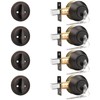 Probrico 4 Pack Oil Rubbed Bronze Single Cylinder Deadbolt Lock