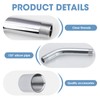 Shower Head Extension Arm, G1/2" 20cm Curved Forward Stainless Steel