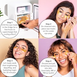 grace & stella Máscara Para Debajo De Los Ojos - Reduce Ojeras, Ojos Hinchados, Bolsas Debajo De Los Ojos, Arrugas - Parches De Gel Para Debajo De Los Ojos, Autocuidado Vegano Libre De Cruel