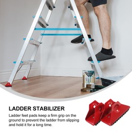 Ladder Cover Ladder Stabilizer, 2PCS Extension Ladder Replacement Foot Kit Safety Leveling Feet