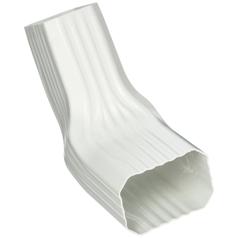 Amerimax 37064 Transition Elbow, Vinyl, White