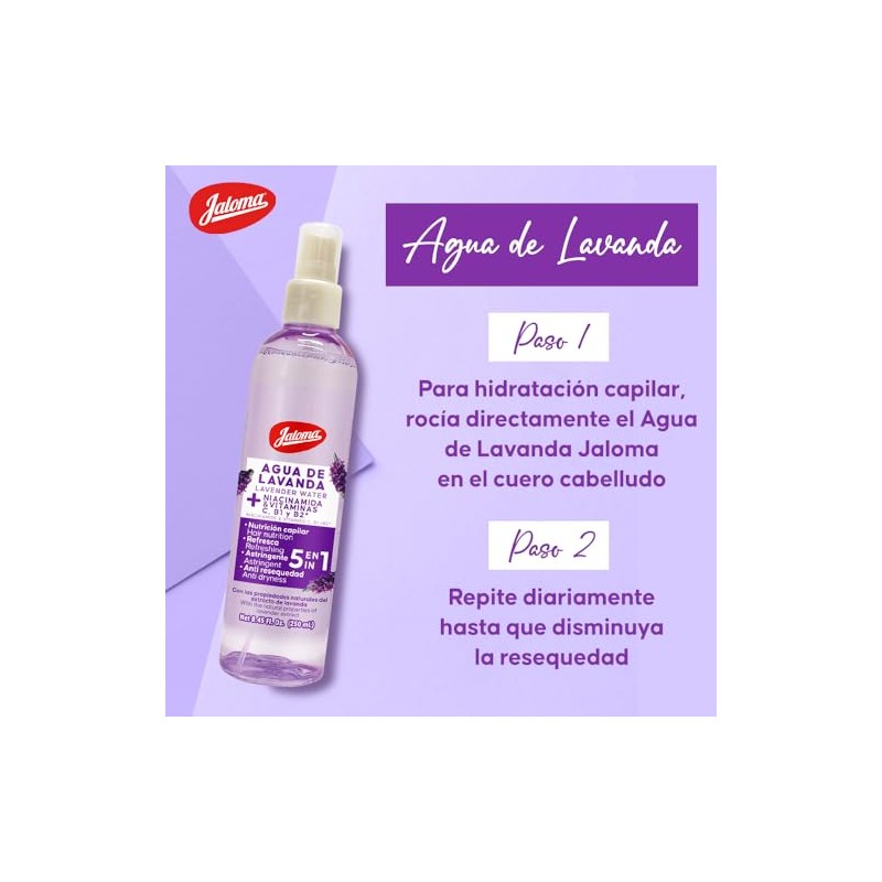 Jaloma | Agua de Lavanda, Tónico Facial, Relajante y Refrescante,