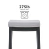 Linon Home Décor Kingston Gray Bar Stool, Black