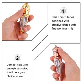 Lip Gloss Refill Containers, Carrot Shape, 0.2 fl oz (5 ml), 10 Pieces, Lipstick Containers, Empty, Cute, Stylish, Carrot Shape, Plastic, DIY Tool, Cosmetic Container, Small Portion Bottle, Women's, Girls, New Year, Valentine's Day, Gift