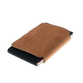 FIXED Smart Wallet for AirTag | Leather Wallet | Hand Stitched in Czech Republic, brown, Minimalist
