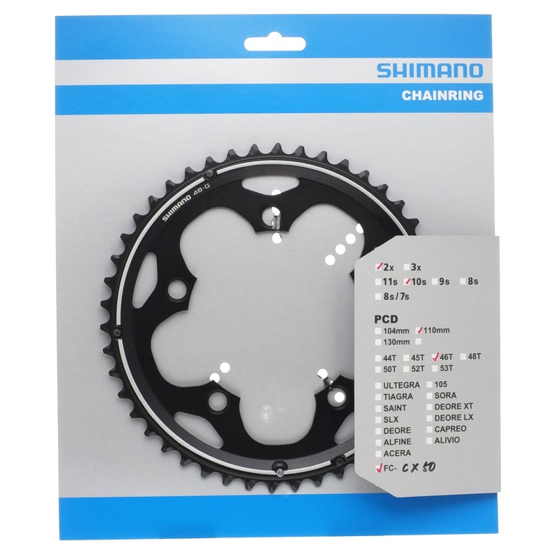 SHIMANO FC-CX50 chainring, 46T G-type, black