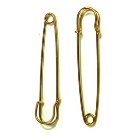 ALL in ONE Heavy Duty Safety Pins Extra Large for DIY Quilting Blankets Crafts Clothing Upholstery (Gold, 3 inch)