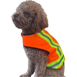 Reflective Dog Vest – Fluorescent Orange | High-Visibility, Water-Resistant Safety Jacket with Adjustable Fit for Day & Night Walks, Hiking, Hunting, and Outdoor Use (Small)