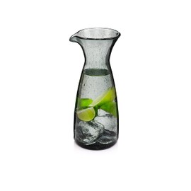 Sänger | Glaskaraffe London, Karaffe grau für Wasser und Saft, Glasflasche 1 Liter, Wasserkaraffe durchsichtig, Wasserkrug spülmaschinenfest, Weinkaraffe, Wasserkaraffe Glas, Karaffe Glas ​| 1000 m