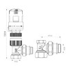 VANCOCO Thermostatic Valve + Return Valve Complete Set 1/2 Inch,