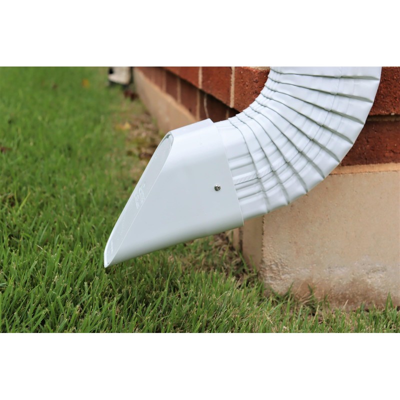 GutterGate 4"x3" Type-B White Gutter Downspout Extension Accessory