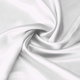 Lirex Satin Cushion Cover, Pack of 2, Soft Solid Colour Microfibre Satin Cushion Cover, Envelope Closure, Wrinkle-Free, Fade Resistant, Breathable (40 x 60 cm, White)
