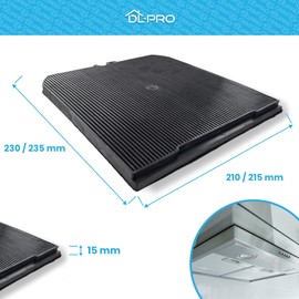 2 x DL-pro Activated Carbon Filters Suitable for Falmec 103050107 No. 3 Type B Filter for Cooker Hood Extractor Hood