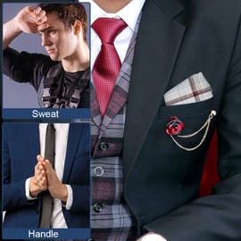 DODUOS Pack of 12 Men's Handkerchiefs, 40 x 40 cm Cotton Men's Handkerchiefs, Pure Cotton, Men's Handkerchiefs, Traditional Men's Handkerchiefs, stripes