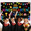 Mocsicka Kindergarten Graduation Backdrop Banner, Goodbye Kindergarten On My Way