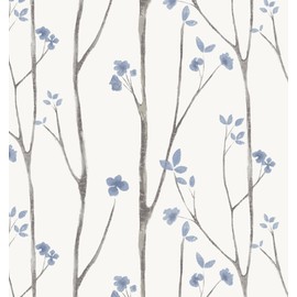 Timeet White and Purple Peel and Stick Wallpaper,Leaf Removable Wallpaper Peel and Stick, Boho Self Adhesive Removable Wallpaper, Vinyl Wallpaper for Cabinets,Countertops,Bedroom 17" x 78.7"