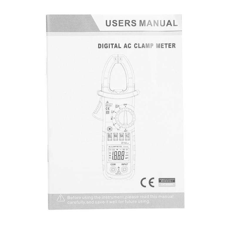 PEAKMETER PM2008A Handheld Digital LCD Clamp Meter AC/DC Voltage Diagnostic