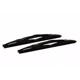 Unbranded 16" Inch Black Double Dual Blade Universal Windshield Wiper 2PC Set All Season