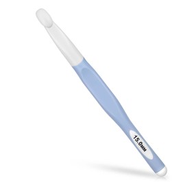 15mm Large Size Crochet with Ergonomiv Handle, Long Rubber Handle Crochet Hook, Knitting Giant Crochet Hooks for Chunky Yarn, Scarf, DIY, Wool Products(15mm)