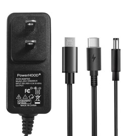 PowerHOOD 5V AC/DC Adapter Compatible with 3Doodler Start/Start+ Essentials 3D Pen Set for Kids SPLUS-SIOC-DP 3DS-ESST-SIOC 3DS-ESST-E-R 3DS-ESST-FES-R-17 5VDC DC5V 5volt Power Supply Charger PSU