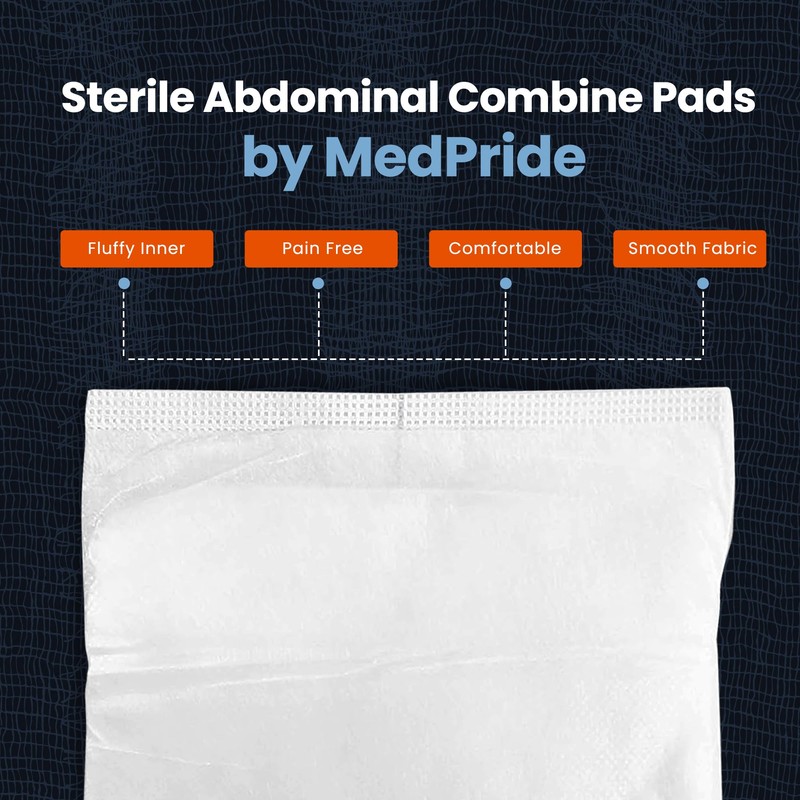 MED PRIDE Nonstick Sterile Abd Combine Pads 5x9 in (5