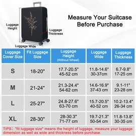 ICOSY Luggage Suitcase Covers for Luggage, Elastic Luggage Cover Protector Scratch Resistant Travel Essentials Suitcase Cover Fits 18-32 Inch Luggage