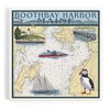 Boothbay Harbor, Maine, Nautical Chart (Absorbent Ceramic Coaster, Single, Cork