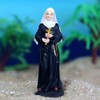 Ipetboom 2pcs Nun Virgin Statue Resin Holy Virgin Catholic Figures