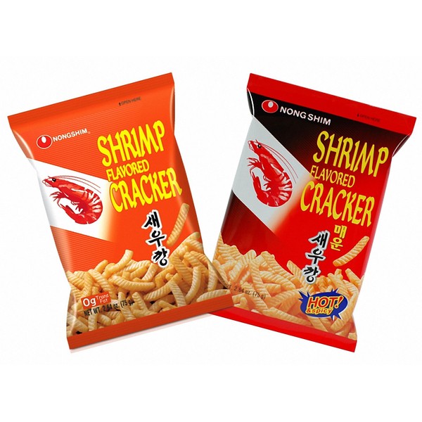 Nongshim Shrimp Flavored Cracker Combo Pack - 2.64 Oz (Pack of 2)
