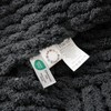 YIRUIO Handmade Chunky Knit Throw Blanket Cable with Checkered Pattern