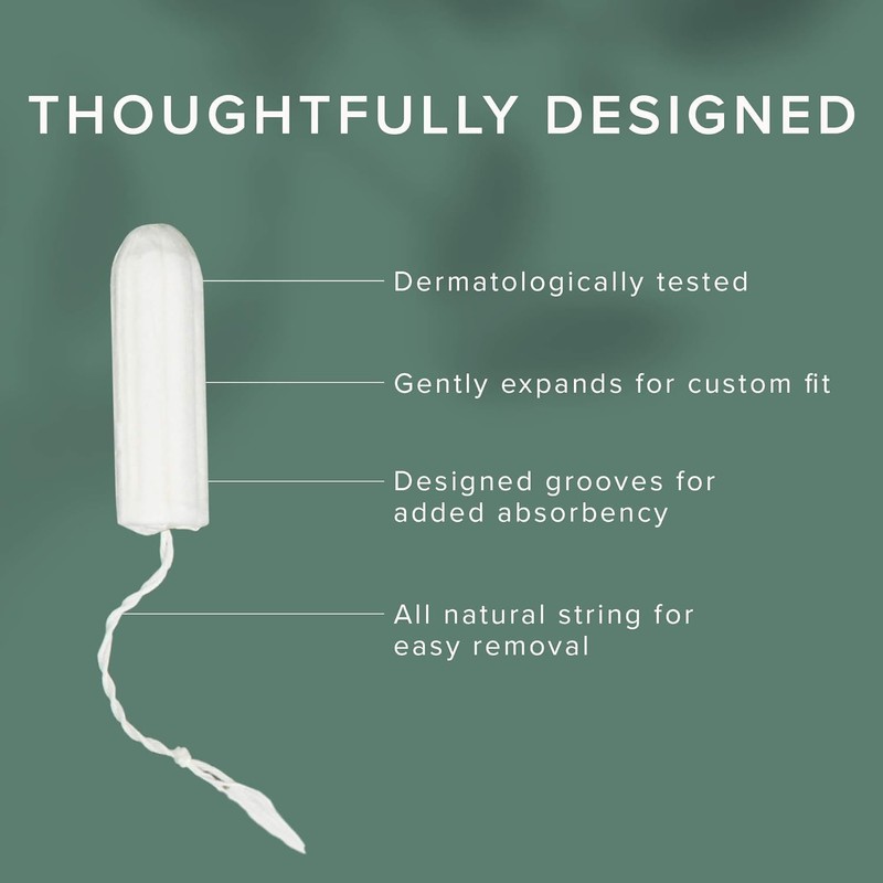 Veeda 100% Natural Cotton Tampons Super Absorbency - Non-Applicator Tampons