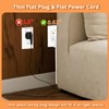 Zlierop 12 FT Clear Extension Cord, 3 Outlet Extension Cords