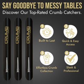Crumb Sweep The Crumb sweeper | 3 table crumb sweepers in a package | For the busy restaurant waiter, waitress and server | Crumbers for servers