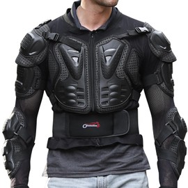 OHMOTOR Motorbike Protective Armour Chest Back Spine Armor Protector Motorcross Armoured Jacket Clothing Men Women for Motorbike,Dirt Bike,Skating