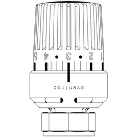 Oventrop Thermostatic Uni LR 7–28°C with liquid Sensor White