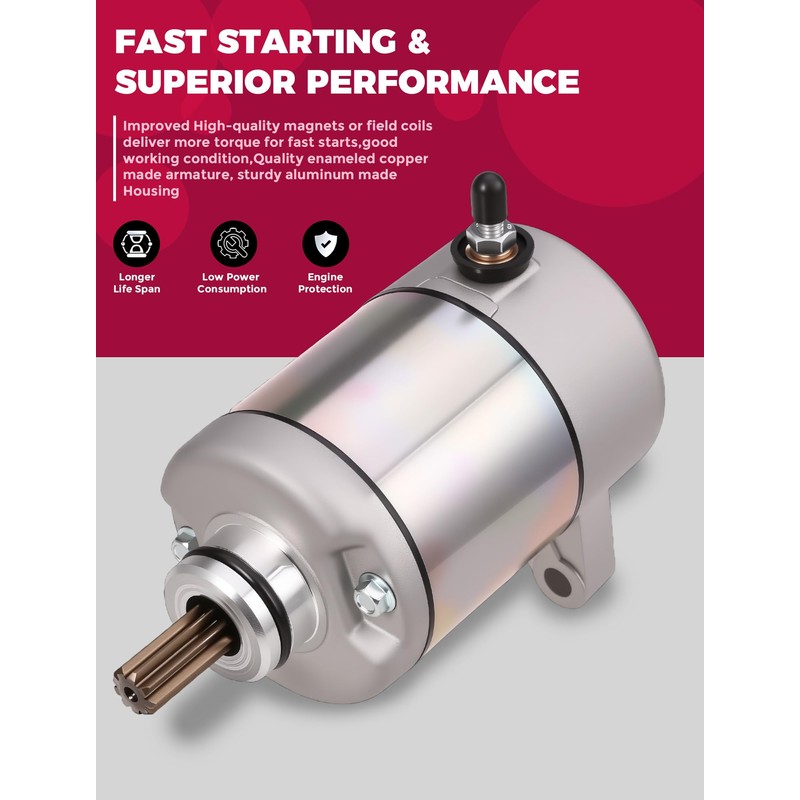 Starter Motor for Honda Rancher 350 TRX350FE TRX350FM TRX350TE TRX350TM