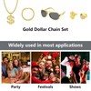 QIWEIS Costume 5 Pieces Dollar Chain Hip Hop Costume Kit
