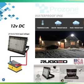 Prozone Systems 12V DC LED Flood Lights Cool White 30Watts 4200 Lumens Super Bright with Waterproof of IP66 for RV Boat Trailer Home Decorative Lights(Pack of 2)
