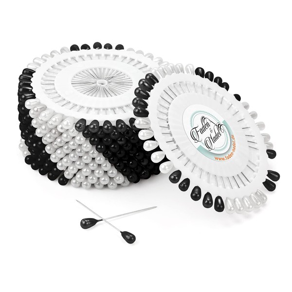 120 Drop Pins (Black - White, 120)