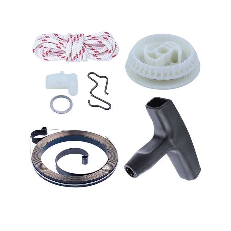 SIPARTS Recoil Pull Starter Spring Pulley Handle Grip Rope Kit