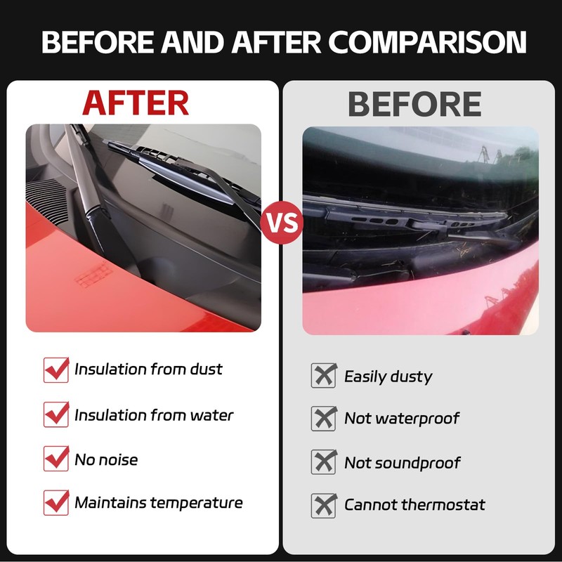 Hbxdeco Car Front Windshield Rubber Seal Strip, 2M/6.5FT Car Weather
