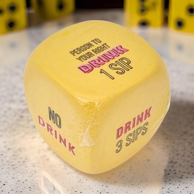Doniya Fitness Drinking Game Cube Dice, Novelty Party Game, Fun