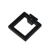 MY MIRONEY 6PCS Square Ring Pulls Handles Furniture Hardware Black