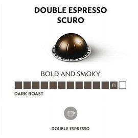 Nespresso Vertuo Double Espresso Scuro case 6 sleeves 60 Capsules Pods FREE SHIP